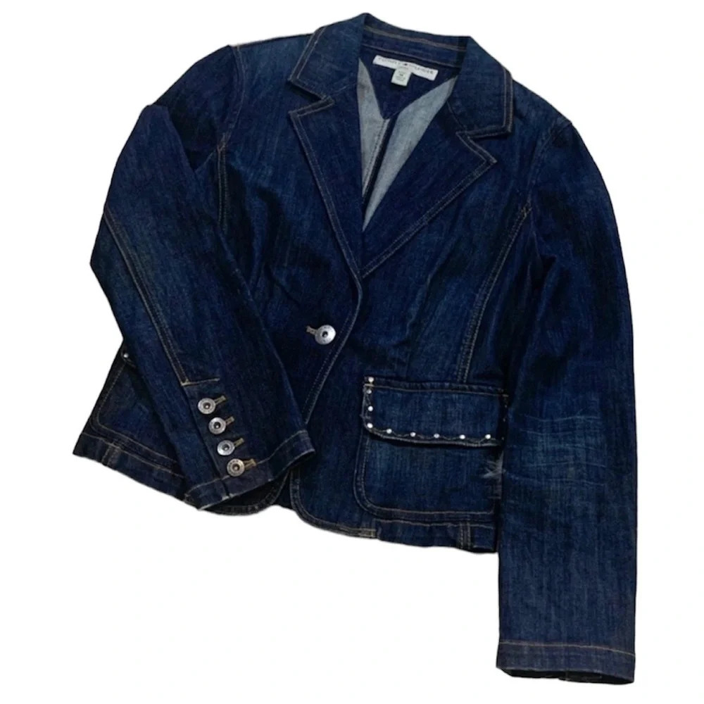 Tommy Hilfiger Embellished Button Denim Jacket